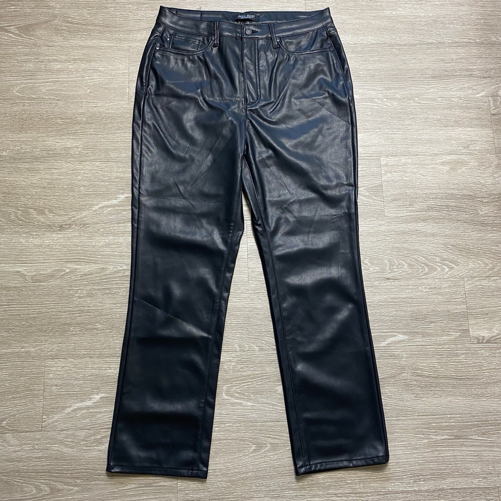 Judy Blue Faux Leather‎ Pants Womens 15/32 Black High Rise Straight Leg JB88755